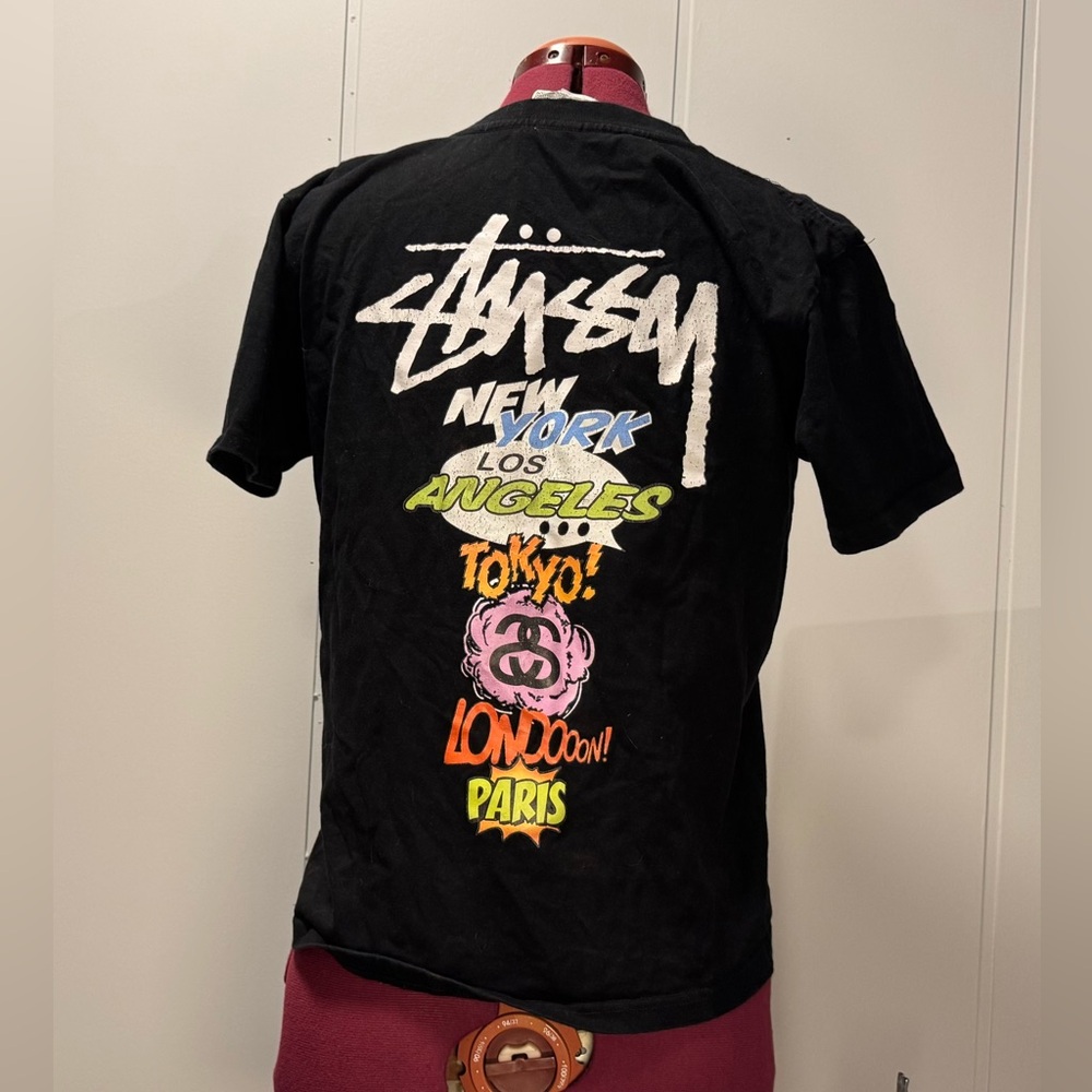 Stüssy World Tour T-shirt Y2K - Picture 1 of 4